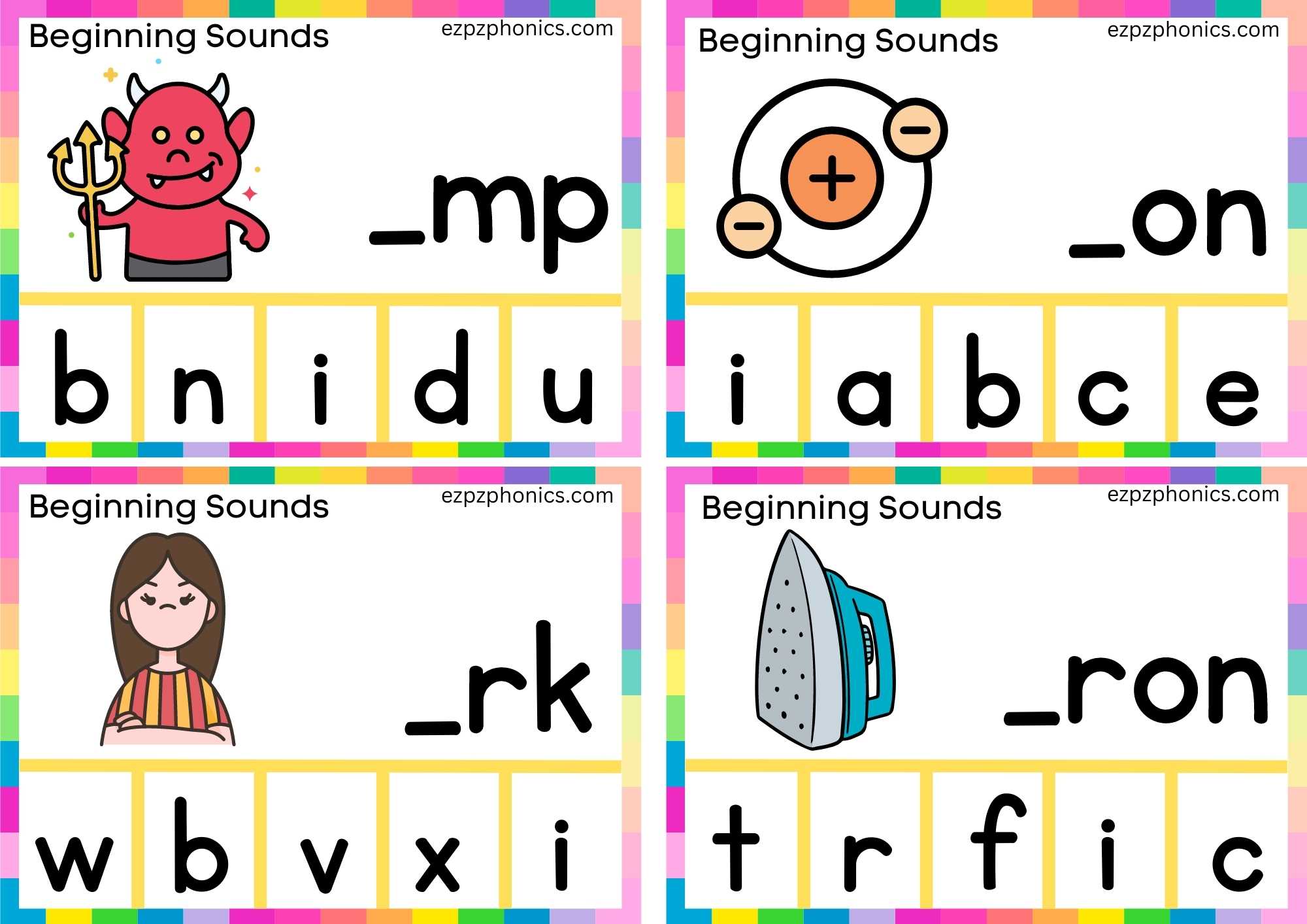 Letter I Finish The Word And Clip The Correct Letter Group 2